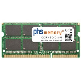 PHS-memory 8GB Arbeitsspeicher DDR3 für Gigabyte GA-SBCAP3450 (rev. 1.1) RAM Speicher SO DIMM PC3L-12800S 2Rx8