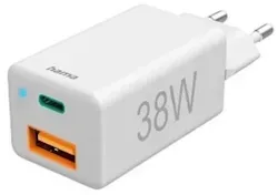 Hama 00201640 Ladegerät für Mobilgeräte Smartphone, Tablet Weiß AC Schnellladung Indoor