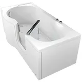 AcquaVapore Whirlpool-Badewanne AcquaVapore Senioren Wanne Sitzwanne mit Tür S12-AIR-R 85x170, (1-tlg) weiß