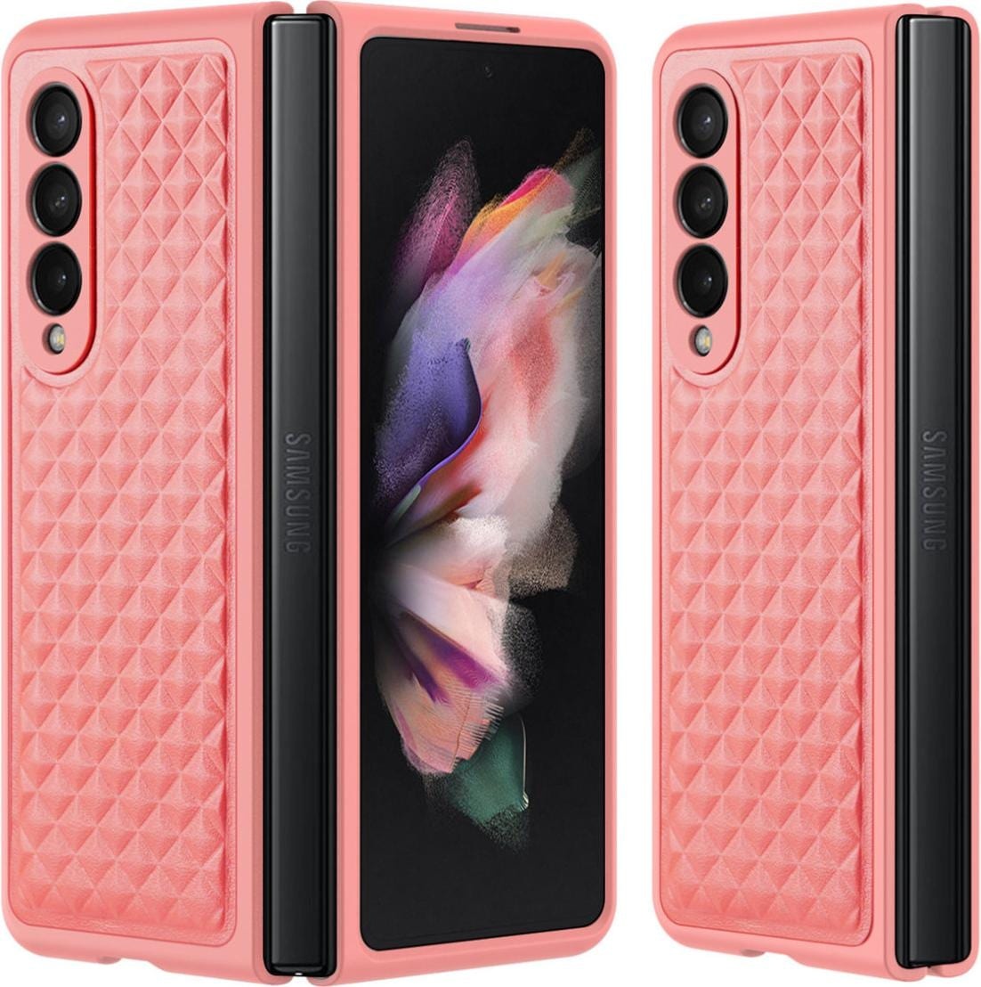 Dux Ducis Venice Case Samsung Z Fold3 5G - Pink (Galaxy Z Fold3 5G), Smartphone Hülle, Pink