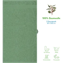 hammetex Saunatuch 80 x 200 cm grün 2 St.