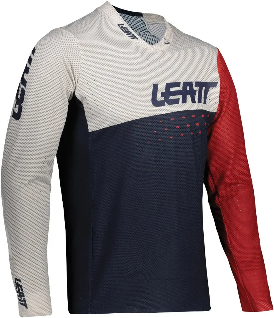 Leatt MTB Gravity 4.0 Kinderfiets Jersey, wit-blauw, M Voorkinderen