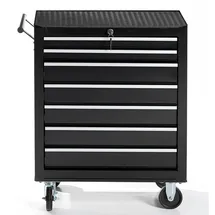 Tech-Craft Werkstattwagen, Schwarz, 7 Schubladen, ca. 62 x 33 x 78 cm