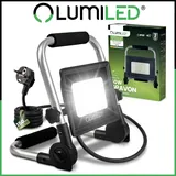 LUMILED Baustrahler LED mit Stativ 50W 4000K 5000lm Fluter für Außen Garten IP65