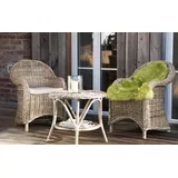 1 Rattan Sessel Sitzkissen Rattangefecht Korbmöbel Garten Terrasse Balkon H.84cm