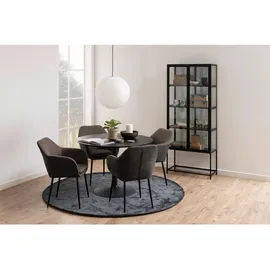 AC Design Livetastic Vitrine, Schwarz, Holzwerkstoff, 4 Fächer, 77x185.6x35 cm, Reach, Wohnzimmer, Wohnwände, Vitrinenschränke