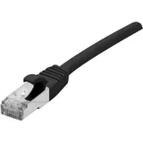 Dexlan Patchkabel Cat. 6A Class EA, S/FTP (PiMF), halogenfrei, mit Rastnasenschutz, schwarz, 3.0 m