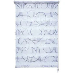 Liedeco Klemmfix Duo-Rollo Mini 80 x 210 cm Mischgewebe Blau