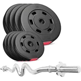 Set aus Verbundgewichten Langhantel Hop-Sport Premium 37kg schwarz 37 kg
