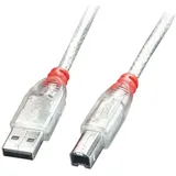 Lindy USB-A auf USB-B 2 m Transparent