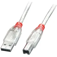 Lindy USB-A auf USB-B 2 m Transparent