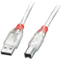 Lindy USB-A auf USB-B 2 m Transparent