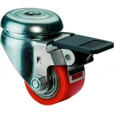 ede - bs rollen BS Rollen Kompaktrolle A621.C10.050 Lenkrolle mit Feststeller, Raddurchmesser 50 mm,