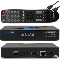 Octagon SFX6008 IP WL Full-HD H.265 HEVC, E2 Linux Set-Top Box & Smart Internet TV Receiver, Sat to Client Support, DLNA, YouTube, Web-Radio, 150Mbit WiFi intern, HDMI, schwarz
