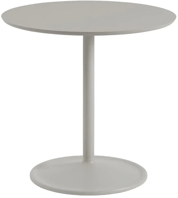 Muuto Soft Cafe Tisch, Ø 75 cm, grau linoleum / grau