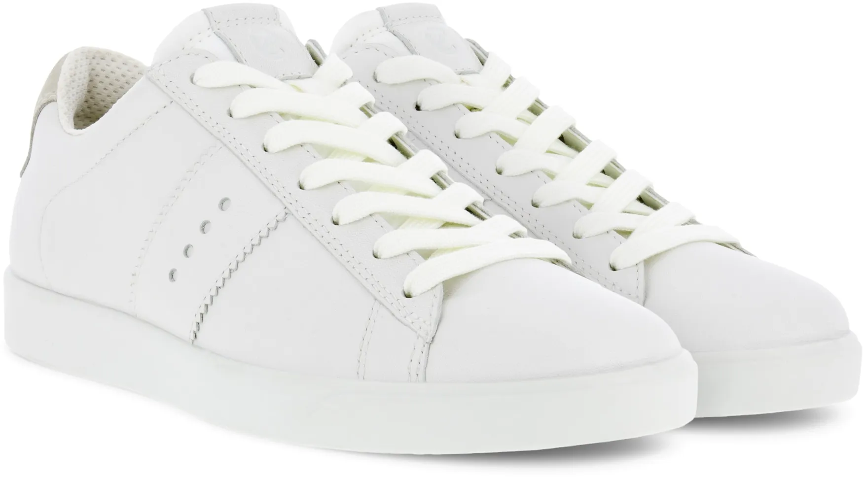 ECCO Sneaker Street Lite (Premium-Leder, hoher Tragekomfort) weiss Damen