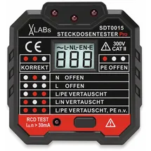 VA LABS SDT0015 Steckdosentester mit RCD-Prüfung und LCD