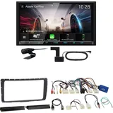 Kenwood DMX8021DABS Android Auto CarPlay Einbauset für Toyota Hilux ab 2011