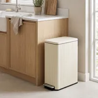 Songmics Mülleimer Küche 50 l Creme
