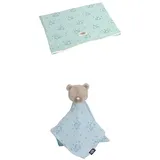 Sterntaler Musselin-Schmusedecke SCHLUMMERBÄR in hellblau