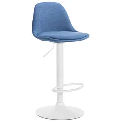 CLP Barhocker Kiel Stoff weiß/blau