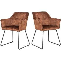 2er Set Stuhl Kipper Esszimmerstuhl Küchenstuhl Lounge Sessel Polsterstuhl