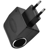 Leloco 110-240V Auf 12V 1A (1000ma) Adapter Zigarettenanzünder Steckdose,AC auf DC Spannungswandler mit EU-Stecker, Spannung Wandler Konverter Netzteil Steckdose Ladegerät Adapter