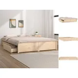 vidaXL Bett mit Schubladen 135x190 cm