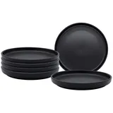 Spetebo Speiseteller 27 cm schwarz 6er Set