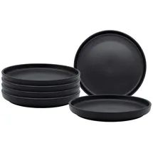 Spetebo Speiseteller 27 cm schwarz 6er Set