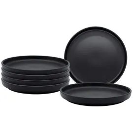 Spetebo Speiseteller 27 cm schwarz 6er Set