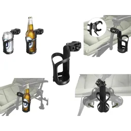 Delphin Becherhalter Schwarz, Kunststoff, Universal Getränkehalter