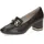 CAPRICE Damen Pumps aus Leder Karrèe, Braun (Dk Brown Nappa), 41 EU