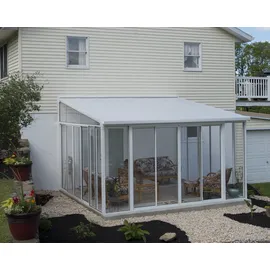 CANOPIA San Remo Alu weiß Polycarbonat 3 mm / Dach HKP 8 mm 16,7 m2