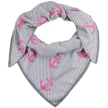 Zwillingsherz Dreieckstuch mit pinken Ankern