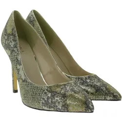 MENBUR Damen High Heels Abend-Sandaletten mit Stiletto-Absatz glitzernde Ausgeh-Schuhe 07061 0000 Gold/Schwarz - 36