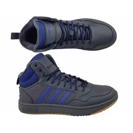 adidas Hoops 3.0 Mid Winterized Carbon / Dark Blue / Gum 45 1/3