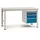 Manuflex Stationär Arbeitstisch UNIVERSAL Basic Standard Kunststoff, Stahl Brillantblau 2.000 x 800 mm