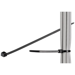 Goobay Kabelbinder, UV- und wetterfester Nylon - 2,5 mm breit und 100 mm lang, schwarz