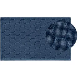 Badematte Jojo Dunkelblau 50x80 cm - Badteppich für Badezimmer - benuta Nest