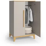 VitaliSpa Kinderkleiderschrank Malia 70 x 120 x 53,4 cm Eiche braun