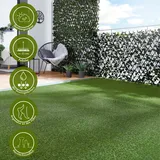 Andiamo Kunstrasen Bali, Made in Belgium", grün, B:133cm H:25mm L:300cm, Polyethylen (PE), Polypropylen (PP), Teppiche, realistische Optik, mit Drainagefunktion, für Balkon & Terrasse 133 x 300 cm