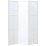 Homestyle4u Paravent Weiß, Holz, 132x175x2 cm, Wohnzimmer, Raumteiler & Paravents, Paravents