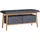 [en.casa] Sitzbank Vad Grau 90 x 30 x 45 cm