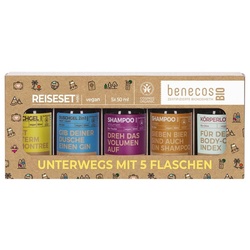 benecos Mini-Reiseset - Unterwegs mit 5 Flaschen Körperpflegesets