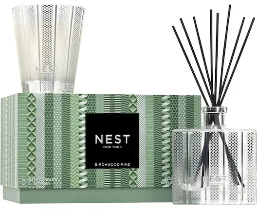 NEST-NEW-YORK Geschenksets Raumduft-SetsBirchwood Pine Classic Candle & Diffuser Set Candle 230 g + Reed Diffuser 175 ml 1 Stk. (78,40 € / 1 Stk.)