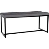 CLP Sitzbank Barci I Samt Dunkelgrau 110 x 40 x 48 cm