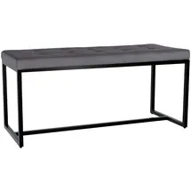 CLP Sitzbank Barci I Samt Dunkelgrau 110 x 40 x 48 cm