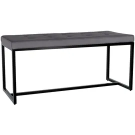 CLP Sitzbank Barci I Samt Dunkelgrau 110 x 40 x 48 cm