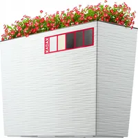 Kadax Blumenkasten aus Kunststoff, Balkonkasten mit Einsatz, 56 cm,